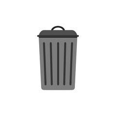 Trash can on a white background.