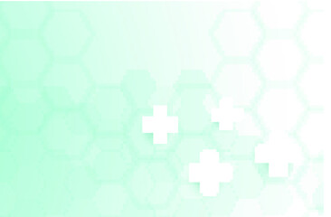 Abstract healthy and medical background. Technology and science wallpaper template with hexagonal shape. Soft blue color medical banner template with space for text. Business vector illustration.
