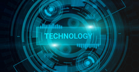 Illustration of virtual screen with holographic panel ans mesh