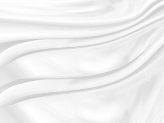 Fototapeta na wymiar White cloth background abstract with soft waves.