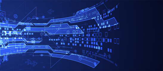 Vector illustration, Hi-tech digital technology and engineering background