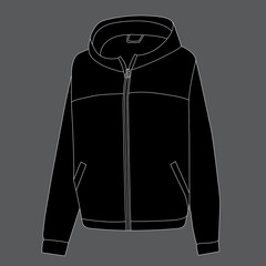 vector, isolated, jacket icon on gray background © zolotons