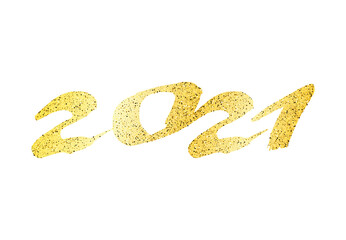 2021 gold glitter grunge lettering