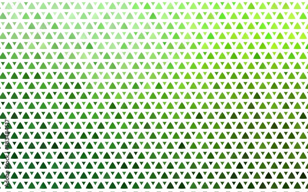 Wall mural Light Green vector seamless template with crystals, triangles.