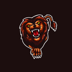 Lion character for gaming logo