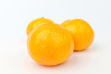 Fruit tangerine on a white background