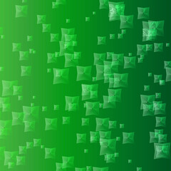Green square background.