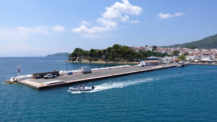 Picturesque main town of Skiathos island, Sporades, Greece