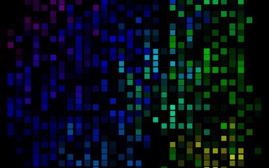 Dark Multicolor, Rainbow vector background with rectangles.