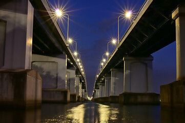 琵琶湖大橋　夜景２横
