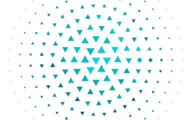 Light BLUE vector template with crystals, triangles.