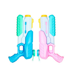 Children's water pistols pink and blue. For pool or beach gamblers