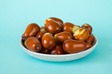 Chinese date fruits-Ziziphus jujuba. Useful plants. Proper nutrition, diet.