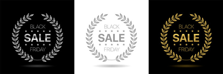 Black friday label set