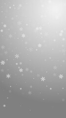 Sparse snowfall Christmas background. Subtle flyin