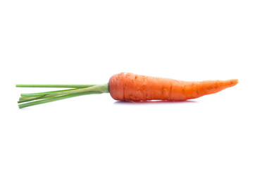 fresh carrots isolated on white background