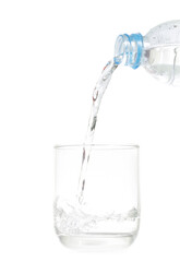 Pouring water into glass
