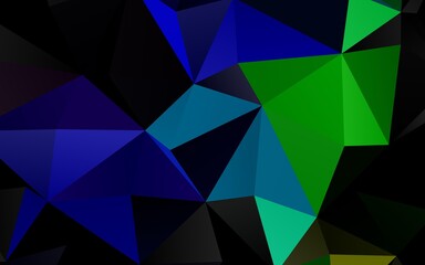 Obraz premium Dark Multicolor, Rainbow vector polygon abstract backdrop.
