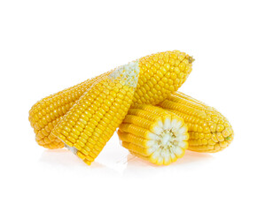 Corn on white background