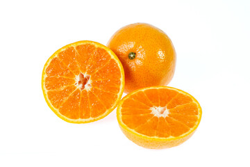 orange fruit isolated on white
