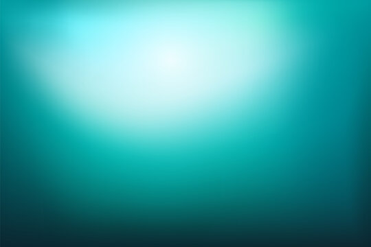 Abstract dark deep teal background with light. Blurred turquoise water backdrop. Vector illustration for your graphic design, banner, summer or aqua poster, website