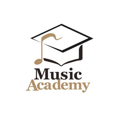 Obraz na płótnie Canvas Music education logo concept