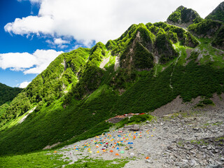 涸沢カールのテント場