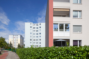 Obraz na płótnie Canvas Wohngebäude, monotone Mehrfamilienhäuser, Bremen, Deutschland, Europa