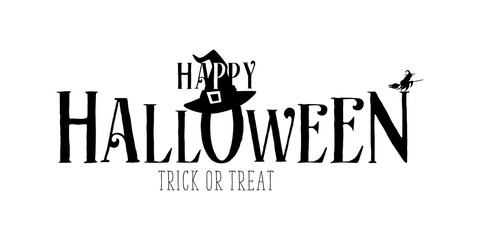 happy halloween background with happy halloween lettering vector illustration