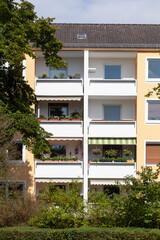 Wohngebäude, monotones Mehrfamilienhaus, Bremen, Deutschland, Europa