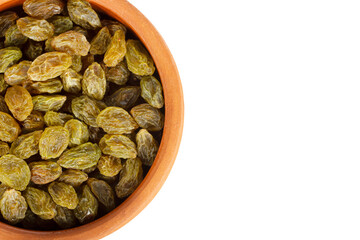  Dried yellow grapes. Healthy eating.
