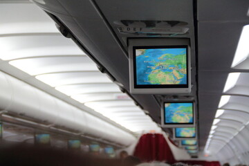 Plane indoor shot displays