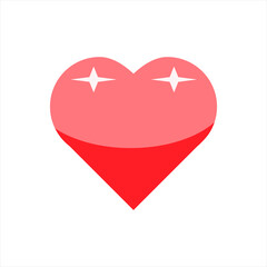 Romantic Heart Icon vector flat design in trendy style for Marriage Celebration.eps 10