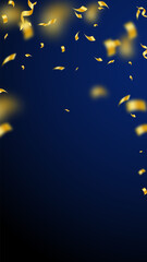 Fototapeta premium Streamers and confetti. Gold streamers tinsel and 