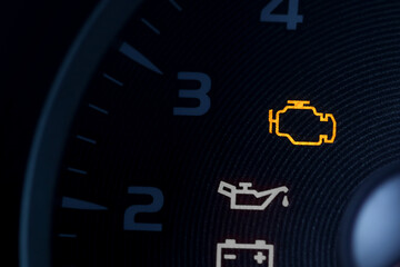 Motorkontrollleuchte, Auto, Warnung, Motor