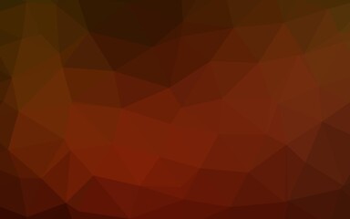 Obraz premium Dark Orange vector abstract polygonal layout.