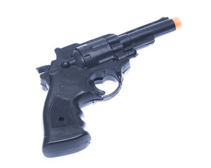 Hand gun isolated on the white background