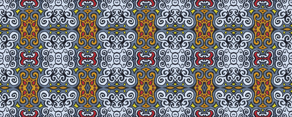 Seamless gothic ornament. Gothick style. Vintage background. Seamless texture. Abstract forms. Seamless vintage background. Texture for wallpaper and fabric