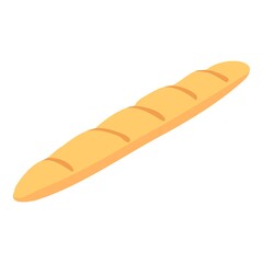 Bakery factory bread bagette icon. Isometric of bakery factory bread bagette vector icon for web design isolated on white background