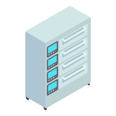 Bakery factory bread oven icon. Isometric of bakery factory bread oven vector icon for web design isolated on white background