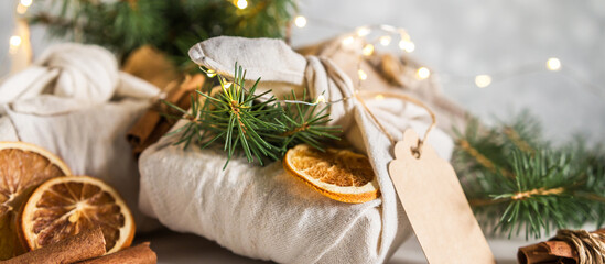 Christmas zero waste eco Care package,furoshiki gifts environmentally friendly gift wrapping craft...