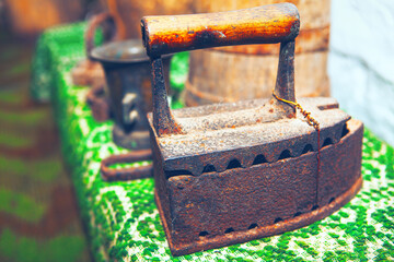 Iron from the Middle Ages . Ancient Household Appliance