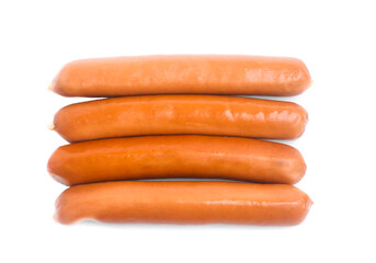 Frankfurter sausage isolated on white background