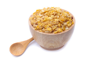 corn flakes isolated on white