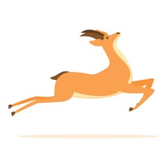 Fototapeta na wymiar Gazelle icon. Cartoon of gazelle vector icon for web design isolated on white background