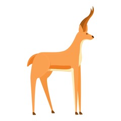 Exotic gazelle icon. Cartoon of exotic gazelle vector icon for web design isolated on white background