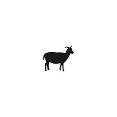 silhouette of a goat lamb icon logo vector