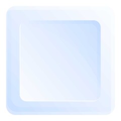 Square plate icon. Cartoon of square plate vector icon for web design isolated on white background