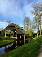 village landscape of Giethoorn in Holland Netherlands