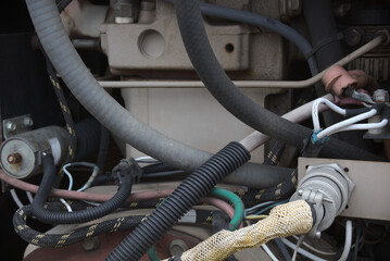 mechanic parts vehicle cables engine technology railway equipment